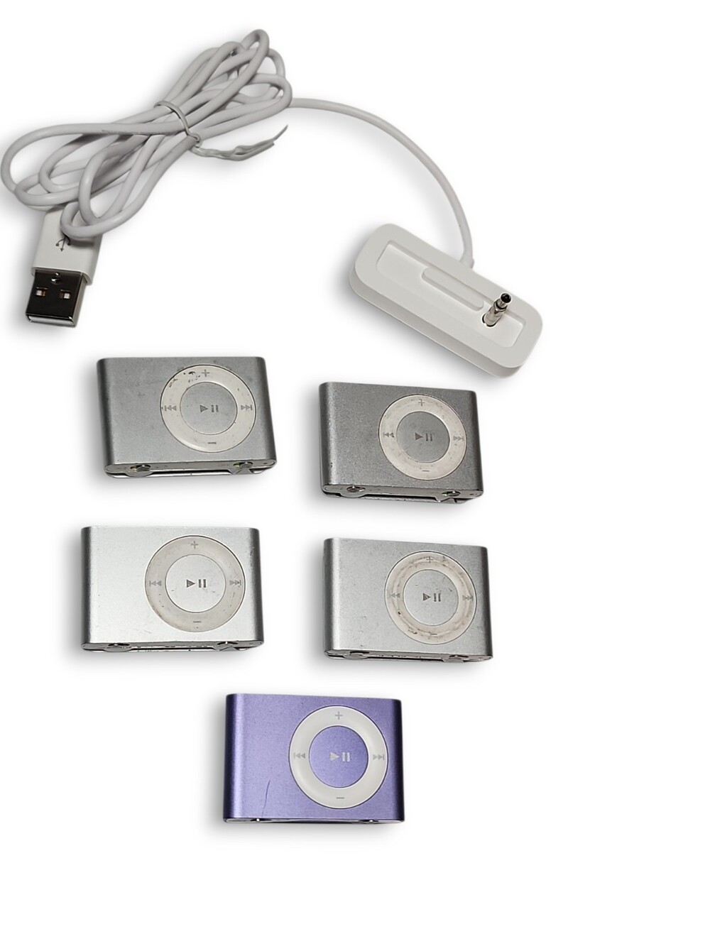 Lot of 5 Apple iPod Shuffle 2nd Generation (3 Require New Batteries)